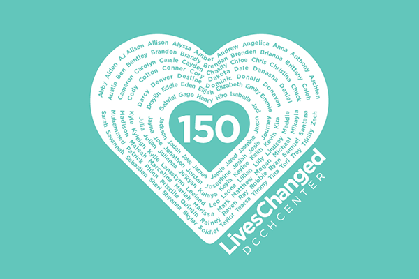 150 Lives Changed logo