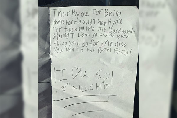 Note from a child